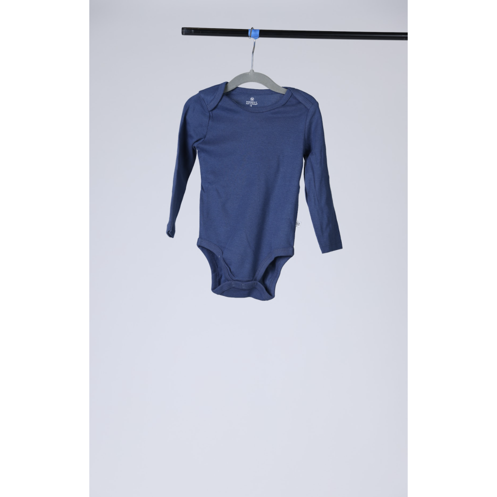 Honest Dark Blue Baby Onesie